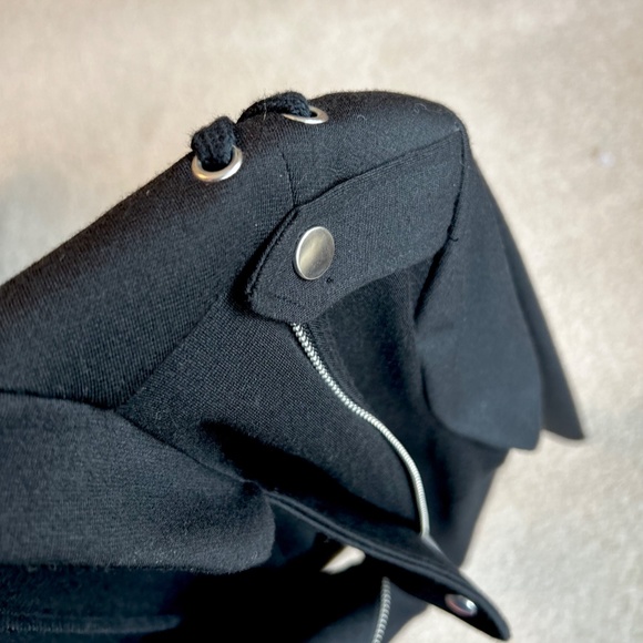 Black Fancy Moto Style Jacket. SUPER FAST SHIPPING - Picture 10 of 12